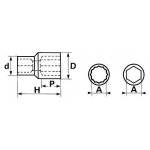 Douille 6 pans 3 / 4 de 41 mm sam - ch - 41