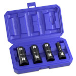 Douilles a choc 1 / 2 workpro, jeu de 6 douilles flip en acier cr - mo pour jantes aluminium, 17 / 19 ...