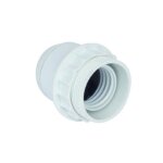 Douille � vis avec bague - 1 / 2 filet�e - e27 - blanc debflex
