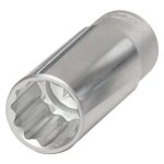 Douille longue - 12 pans - 1 / 2 - 13 mm - chromemat Douille longue - 12 pans - 1 / 2 - 13 mm - chromemat