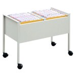 Durable 100 duo bo�te � archives acier inoxydable gris