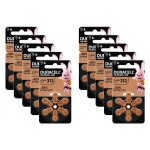 Duracell lot de 10 packs 6 piles auditives hearing aid easytab 312 (pr41)