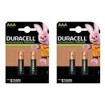 Duracell lot de 2 blisters de 2 piles staycharged micro aaa 1, 2v