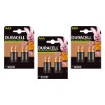 Duracell lot de 3 blisters de 4 accus rechargeables 1, 2v aaa hr3 750mah