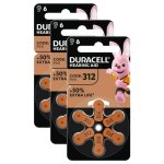 Duracell lot de 3 packs 6 piles auditives hearing aid easytab 312 (pr41)
