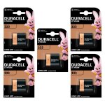 Duracell lot de 5 piles photo lithium ultra dl 223 a