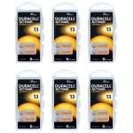 Duracell lot de 6 blisters de 6 piles auditives activair easytab da 13 - 1, 45v