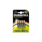 Duracell blister de 4 accus rechargeables 1, 2v aaa hr3 750mah
