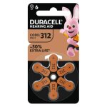 Duracell pack 6 piles auditives hearing aid easytab 312 (pr41)