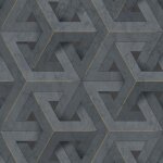 Dutch wallcoverings papier peint onyx anthracite et dor