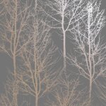 Dutch wallcoverings papier peint rhea trees gris et doré rose Dutch wallcoverings papier peint rhea trees gris et doré rose