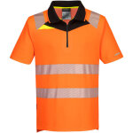 Dx4 polo haute visibilit� mc - 4xl - orange / noir portwest