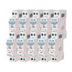 Eaton - lot de 10 disjoncteurs 16a plg, ph + n 4, 5ka (en 60898) courbe c