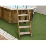 Echelle bois ext�rieure pour piscines bois - ubbink