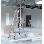 Echelle pliable multifonction tlescopique 4x4 chelons 4m70 hailo profistep multi