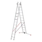 Echelle transformable 2 plans 2x12 chelons 6m61 en aluminium hailo s 110 pro