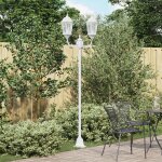 Eclairage extrieur vidaxl blanc mtal grand luminaires de chemin mtal