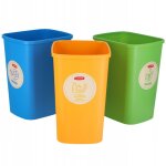 Eco ensemble de 3 poubelles du syst�me de tri s�lectif des d�chets, 10 l chacune, pour papier verre et ...