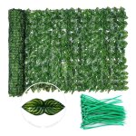 Ecran de confidentialit� artificiel de lierre, cl�ture de haie artificielle extensible d�coration de ...