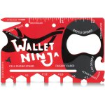 Edition limite (finition douce au toucher en rouge mat) wallet ninja outil multifonction 18 en 1 de ...