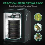 Egouttoir a herbes - 4 couches - en maille - avec fermeture eclair - pour herbes aromatiques, fleurs, ...