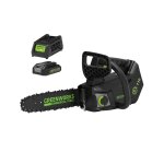 Elagueuse greenworks brushless 40v - 25 cm - 1 batterie 2. 0 ah - 1 chargeur - gd40tcsk2