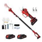 Elagueuse sans fil avec perche t�lescopique de 2 m�tres, diam�tre 15 - 40mm, 2 * batteries 2. 0ah