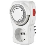 Electraline 58113 programmateur minuterie mcanique journalier, petite fiche italienne 10 a, prise schuko ...