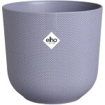Elho lot de 3 pots de fleur rond jazz - �14xh13, 1, �16xh15, 3, �19xh17, 6 cm - 7 l - lila et blanc