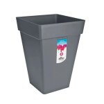 Elho loft urban bac a fleurs carr� haut 37 - noir - Ø 37 x h 51 cm - ext�rieur - 100% recycl�