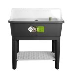 Elho noa potager sur pied - noir - l 79 x b 39 x h 94 cm - culture et rcolte - 100% recycl