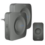 Elro db3000 sonnette de porte sans fil - 1x r�cepteur � piles + 1x plug - in - 64 m�lodies - distance ...