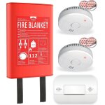 Elro ff0404 lot de 2 dtecteurs de fume co avec couverture rigide de 1, 2 m