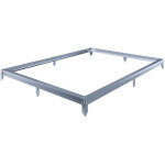 Embase en aluminium pour serre jardin  basilic  - 4, 75 m - gris