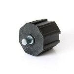 Embout de tube octogonal 40mm avec pivot intégré Embout de tube octogonal 40mm avec pivot intégré
