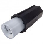 Embout tube volet tlescopique sans pointe axe 40 mm.