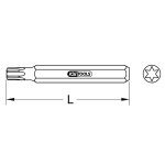 Embout de vissage ks torx 45 - entrainement 10 mm, longueur75 mm