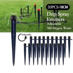 Emetteurs de pulvrisation goutte  goutte rglables, irrigateurs  dbit d'eau rsistant  360, systme ...