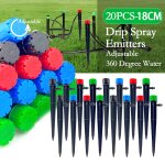 Emetteurs de pulvrisation goutte  goutte rglables, irrigateurs  dbit d'eau rsistant  360, systme ...