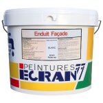 Enduit façade, crepi grains fins, application rouleau, 25 kg ecran 77 25 kg pierre (ral 085 90 10) Enduit façade, crepi grains fins, application rouleau, 25 kg ecran 77 25 kg pierre (ral 085 90 10)