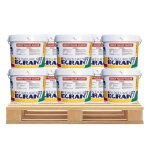 Enduit faade taloch hydrofuge, extrieur, prt  l'emploi ecran 77 10 x 25 kg gris islande (ral 7044) ...