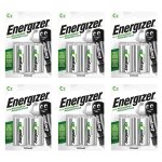 Energizer lot de 6 blisters de 2 piles rechargeables hr14 power plus c 2500mah 1, 2v