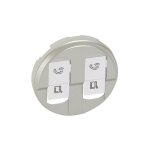 Enjoliveur c�liane pour prise double rj45 - finition titane - legrand