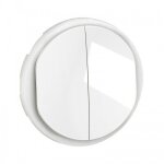 Enjoliveur pour double interrupteur et / ou va - et - vient c�liane - blanc legrand