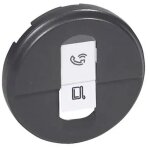 Enjoliveur gris graphite simple pour 1 prise rj45 celiane legrand