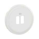 Enjoliveur prise usb double c�liane - titane legrand