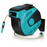 Enrouleur de tuyau d'arrosage rtractable mural 20m costway - support pivotant  180 - diamtre 16mm ...