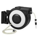 Enrouleur de tuyau d'arrosage r�tractable mural 30m costway - support pivotant � 180 - diam�tre 15mm ...