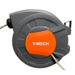 Enrouleur de tuyau arrossage d�vidoir automatique 30m + 2m amovible pivotant 180 mural transportable ...