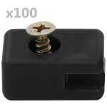Ensemble de 100 supports de fil de clture avec vis anthracite